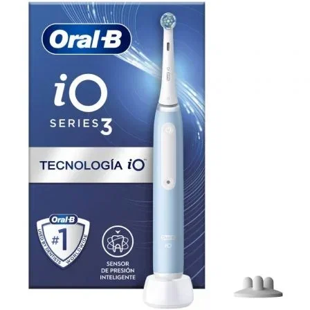Oral-B iO3 Cepillo de dientes eléctrico Azul con Bluetooth y 2 cabezales